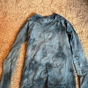 Lululemon Blue Tie-Dye Long Sleeve Shirt